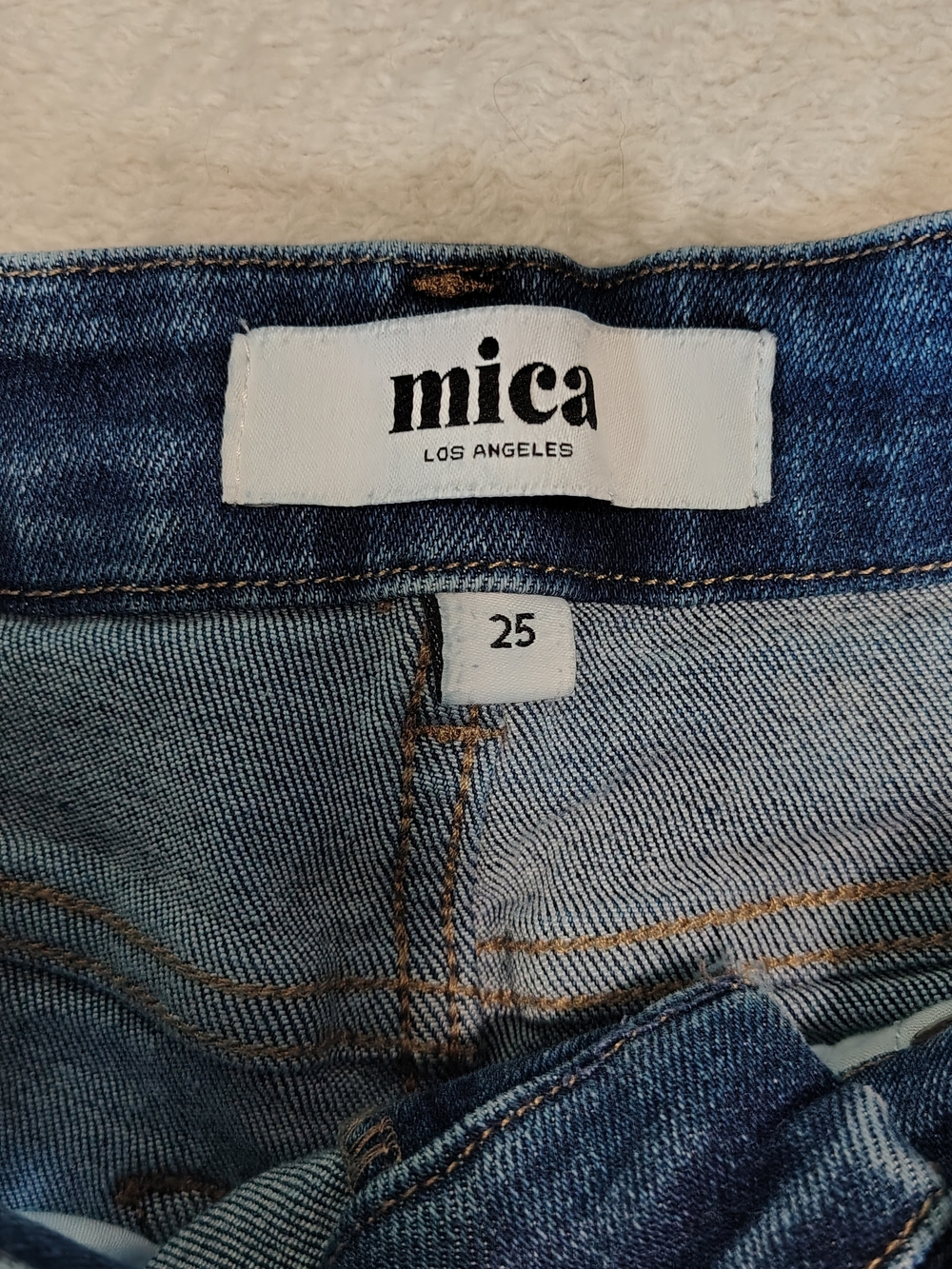 Mica High-Rise Blue Denim Flare Jeans - Picture 4 of 5